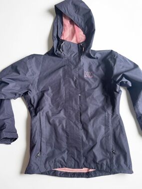 Helly Hansen Rain Jacket Women Small Navy Waterproof Lightweight Coat